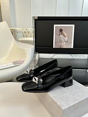 Jimmy Choo Ravi Flat Black Patent Leather Shoes 20mm - 5