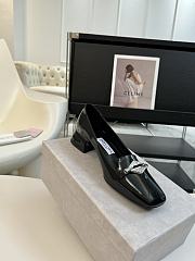 Jimmy Choo Ravi Flat Black Patent Leather Shoes 20mm - 4