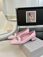 Jimmy Choo Ravi Flat Pink Patent Leather Shoes 20mm - 5