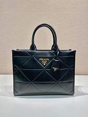 Large Leather Prada Symbole Bag With Topstitching Black - 39x31x11.5cm - 1