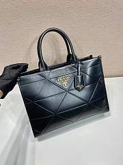 Large Leather Prada Symbole Bag With Topstitching Black - 39x31x11.5cm - 3