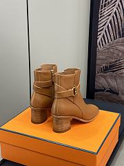 Hermes Jill 60 Ankle Boot Gold Leather  - 6