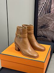 Hermes Jill 60 Ankle Boot Gold Leather  - 3