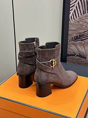 Hermes Jill 60 Ankle Boot Brown Suede - 5