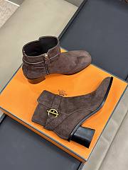 Hermes Jill 60 Ankle Boot Brown Suede - 2