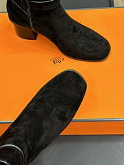 Hermes Jill 60 Ankle Boot Black Suede - 2