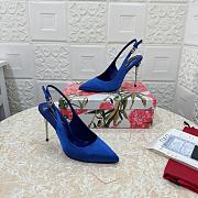 Dolce & Gabbana Satin Pumps Blue 105mm - 3