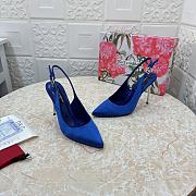 Dolce & Gabbana Satin Pumps Blue 105mm - 5