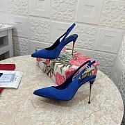 Dolce & Gabbana Satin Pumps Blue 105mm - 4