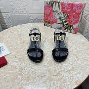 Dolce & Gabbana Bianca Patent Sandals Black  - 1