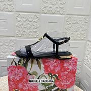 Dolce & Gabbana Bianca Patent Sandals Black  - 4