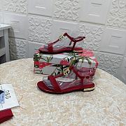 Dolce & Gabbana Bianca Patent Sandals Red - 4