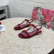 Dolce & Gabbana Bianca Patent Sandals Red - 2