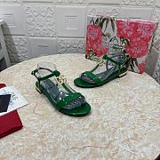 Dolce & Gabbana Bianca Patent Sandals Green - 2