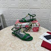 Dolce & Gabbana Bianca Patent Sandals Green - 3