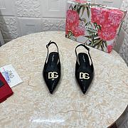 Dolce & Gabbana Patent Leather Slingback Flats Black - 1