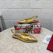 Dolce & Gabbana Patent Leather Slingback Flats Gold - 4