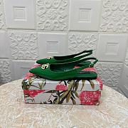 Dolce & Gabbana Patent Leather Slingback Flats Green - 6