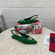 Dolce & Gabbana Patent Leather Slingback Flats Green - 4