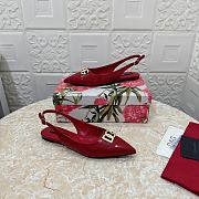 Dolce & Gabbana Patent Leather Slingback Flats Red - 5