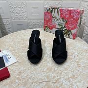 Dolce & Gabbana Satin Mules Black 85mm - 4