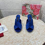 Dolce & Gabbana Satin Mules Blue 85mm - 3