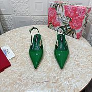 Dolce & Gabbana Patent Leather Slingbacks Green 30mm - 1