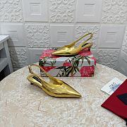 Dolce & Gabbana Patent Leather Slingbacks Gold 30mm - 3