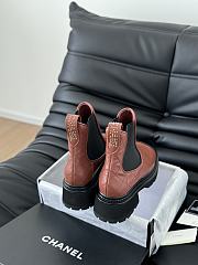 Chanel Short Boots Brown Calfskin Heel - 4