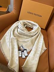 LV Monogram Shine Shawl White M74026 - 142x142cm - 6