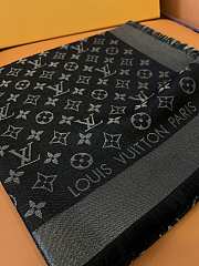 LV Monogram Shine Shawl Black M75123 - 142x142cm - 2