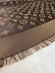 LV Monogram Denim Shawl Brown M76338 - 142x142cm - 3