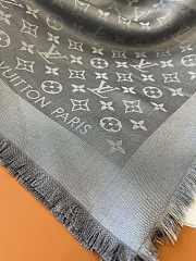 LV Monogram Shine Shawl Charcoal Grey M75120 - 142x142cm - 3