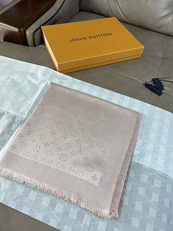 LV Monogram Shine Shawl Rose Velours M70805 - 142x142cm