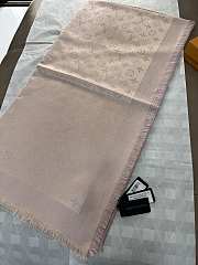 LV Monogram Shine Shawl Rose Velours M70805 - 142x142cm - 5