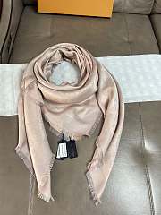 LV Monogram Shine Shawl Rose Velours M70805 - 142x142cm - 2