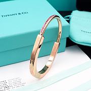 Tiffany Lock Bangle in Rose Gold with Pink Sapphires - 4