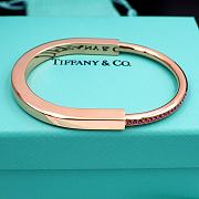 Tiffany Lock Bangle in Rose Gold with Pink Sapphires - 3