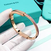 Tiffany Lock Bangle in Rose Gold with Pink Sapphires - 5