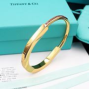 Tiffany Lock Bangle in Yellow Gold with Pink Sapphires - 5