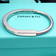 Tiffany Lock Bangle in White Gold with Pink Sapphires - 3