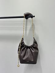 Loewe Small Squeeze Bag In Mellow Nappa Lambskin Chocolate - 29x24x10.5cm - 3