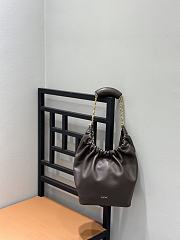 Loewe Small Squeeze Bag In Mellow Nappa Lambskin Chocolate - 29x24x10.5cm - 4