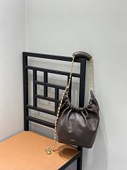 Loewe Small Squeeze Bag In Mellow Nappa Lambskin Chocolate - 29x24x10.5cm - 6