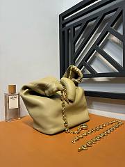 Loewe Small Squeeze Bag In Mellow Nappa Lambskin Clay Green - 29x24x10.5cm - 3