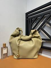 Loewe Medium Squeeze Bag In Mellow Nappa Lambskin Clay Green - 34x30x13.5cm - 4