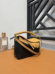 Loewe Mini Puzzle Bag In Classic Calfskin Warm Desert Black - 18x12.5x8cm - 3