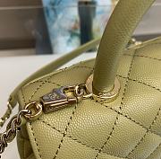 Chanel Coco Handle XS Women's Handbag Caviar Olive 23cm - 4