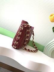 Chanel Hobo Handbag Lambskin Gold Tone Metal Burgundy - 17×24×5cm  - 2