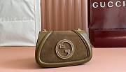 Gucci Blondie Mini Shoulder Bag Light Brown Suede - 21.5x11x8cm - 1